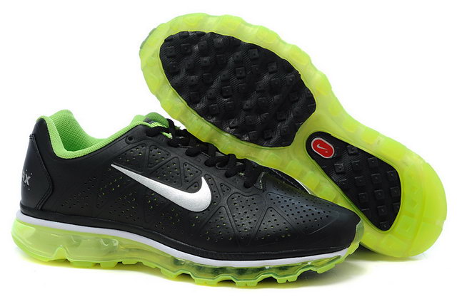 Mens Nike Air Max 2011 Mesh Black Volt Shoes - Click Image to Close